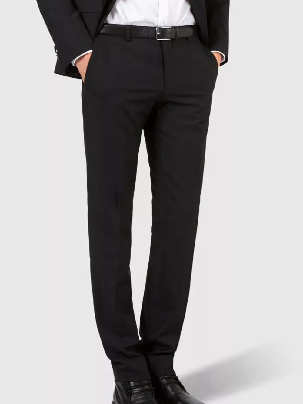 Black Slim 100% Wool Paulie Comfort Trousers EU44 (30x32), EU46 (32x32)